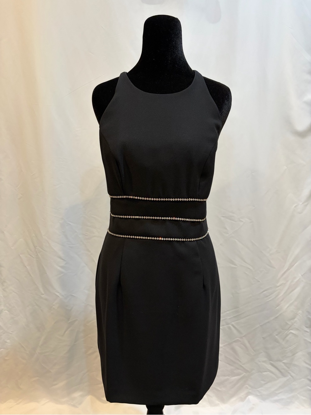 Dave & Johnny Bedazzled Black Dress